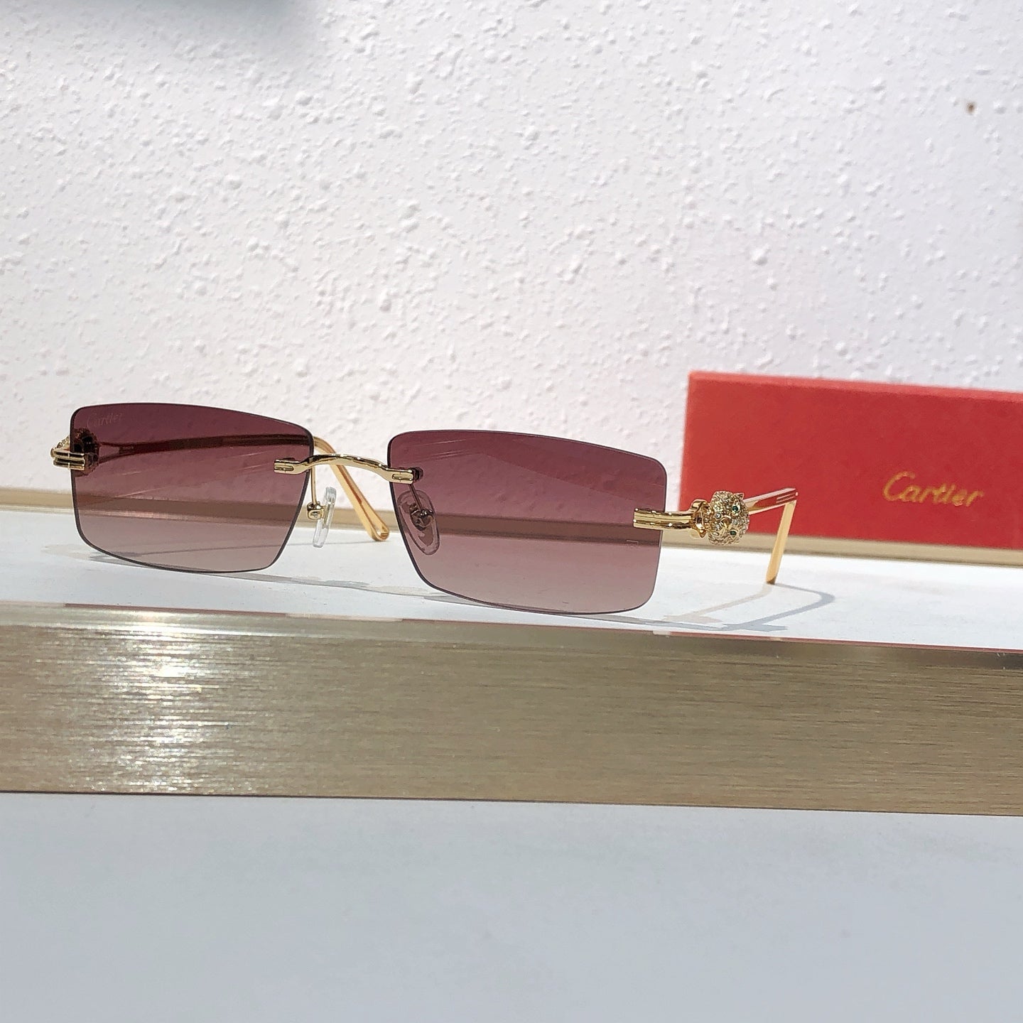 10 Color Rimless Panther Head Sunglasses CT0647S