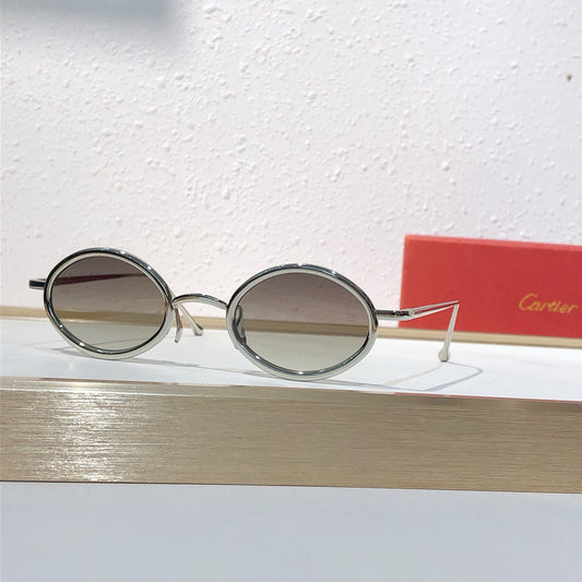 7 Color Vintage Oval Metal Sunglasses CT0649S