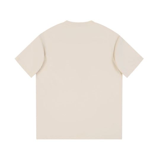 T-shirt en coton imprimé lettre simple