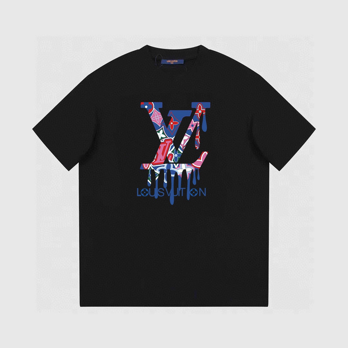 Camiseta estampada con textura de gotas de agua