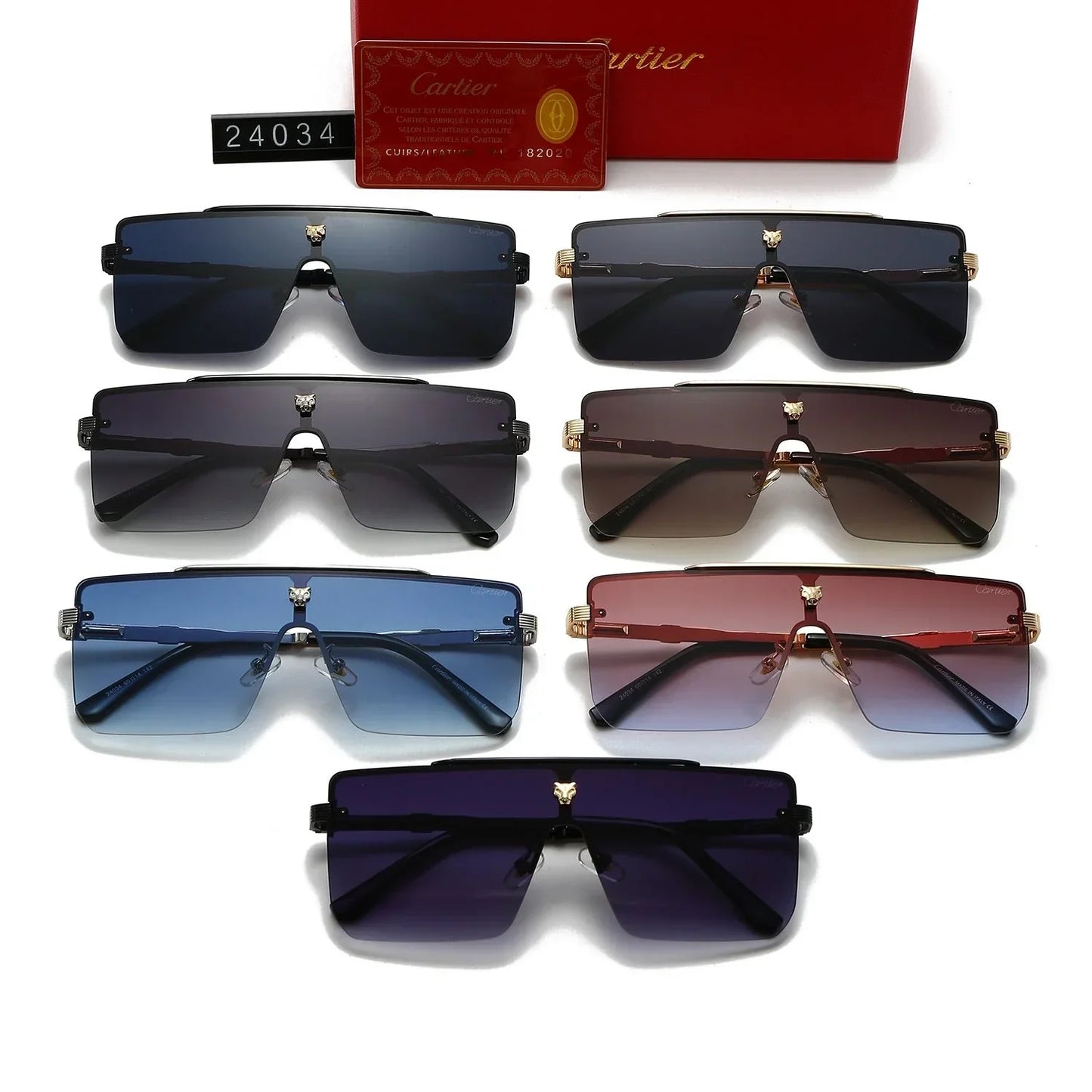 Nuevas gafas de sol extragrandes sin montura para hombres y mujeres