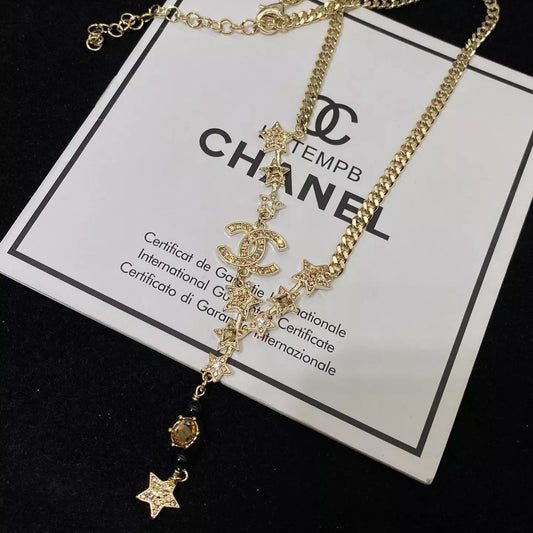 Collier long pendentif étoile premium
