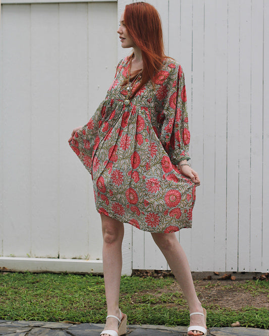 Robe courte Hawa motif Flora