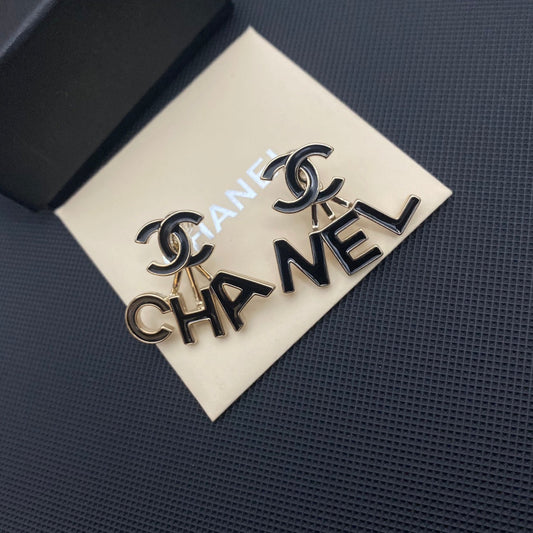 Boucles d'oreilles pendantes alphabet tendance