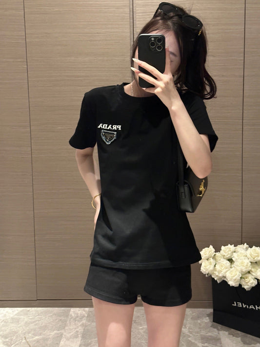 T-shirt en coton style simple