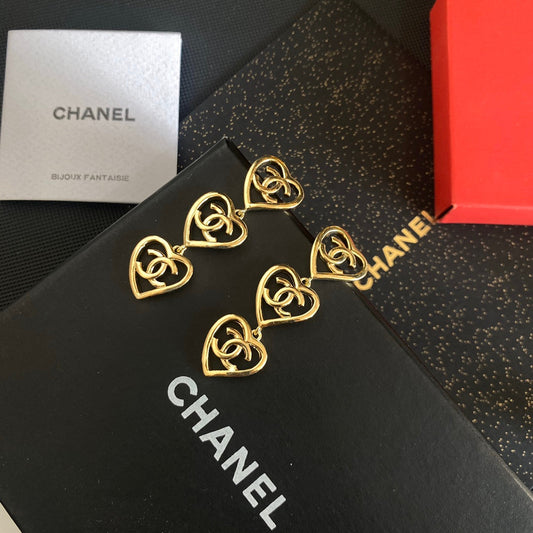 Boucles d'oreilles pendantes Cœur