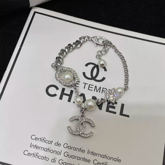 Bracelet Camélia Perle Zircon Scintillant