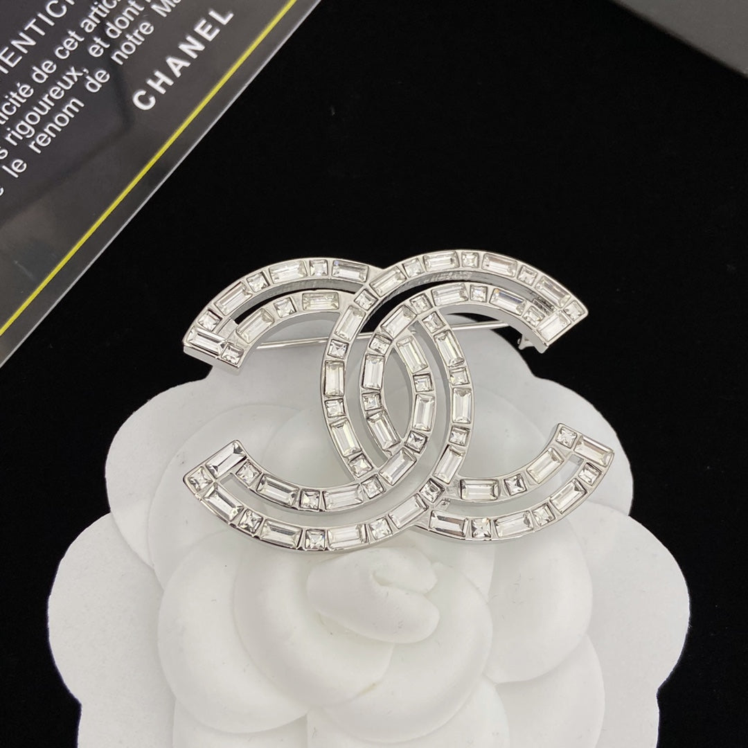 Broche de diamante de cristal brillante