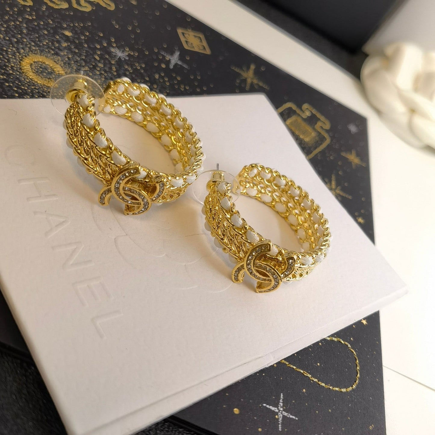Aretes de Círculo Dorado Brillante