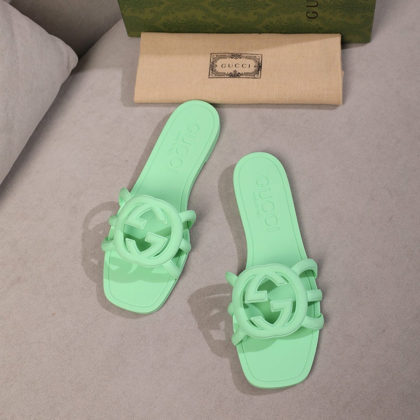 Pantuflas Interlocking Double G para mujer