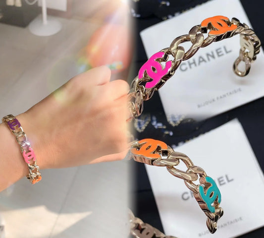 Bracelet ouvert à la mode cinq couleurs