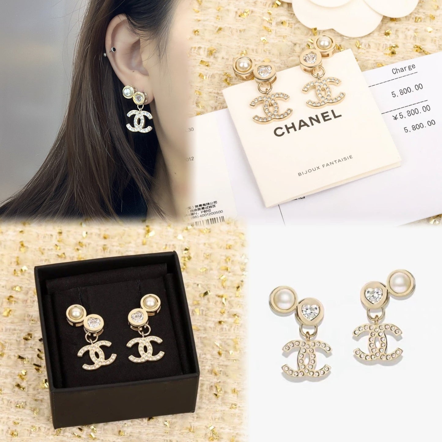 Pendientes Colgantes Estrellas de Diamantes