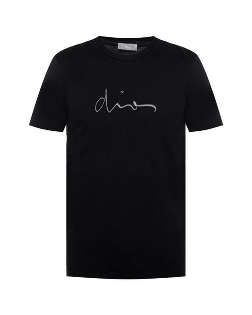 Camiseta Clásica Estampada Negra