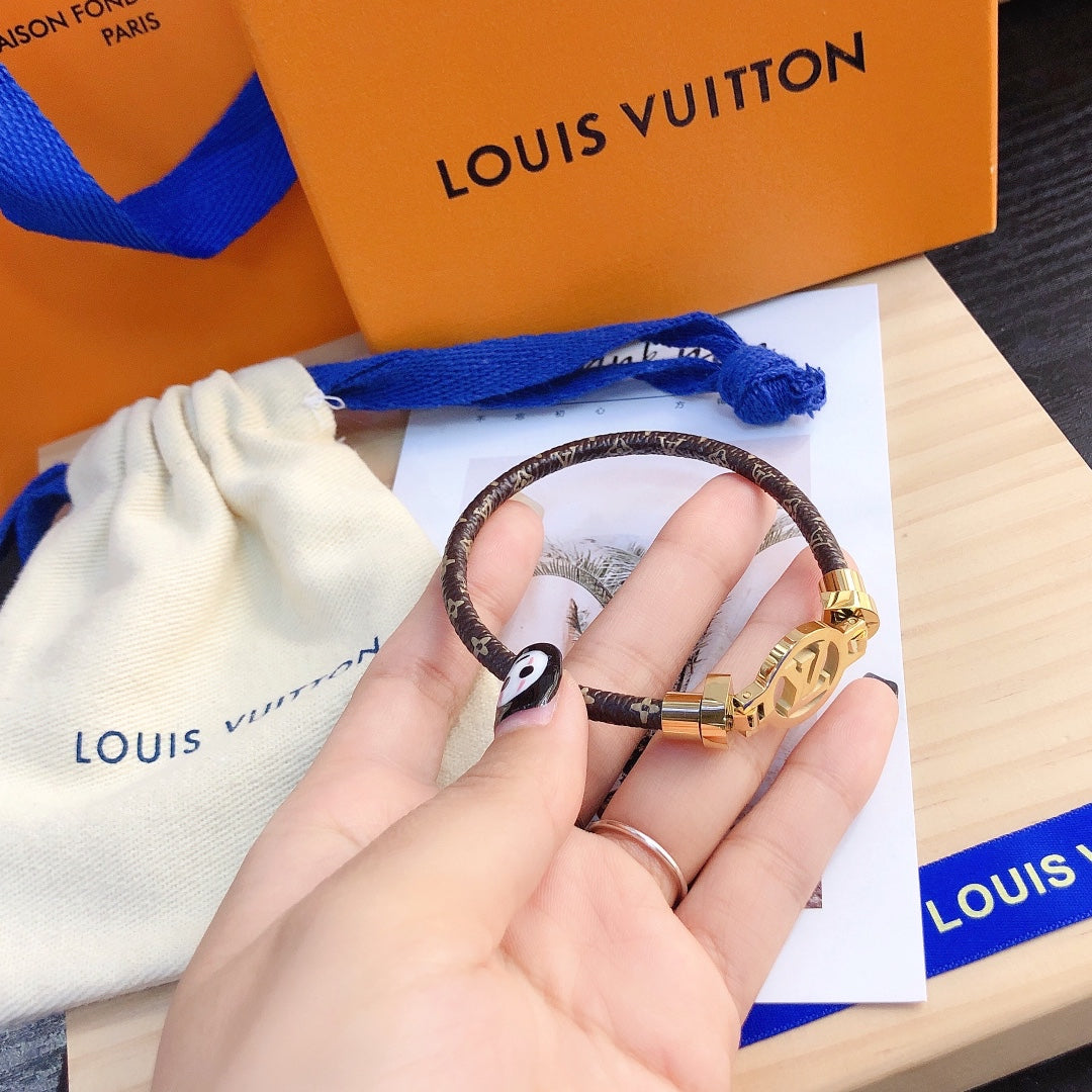 Pulsera de retales de piel de vaca de lujo