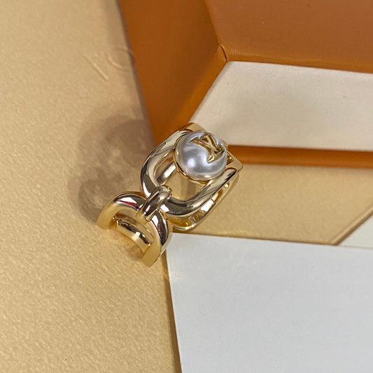 Bague ouverte Logo perle ronde