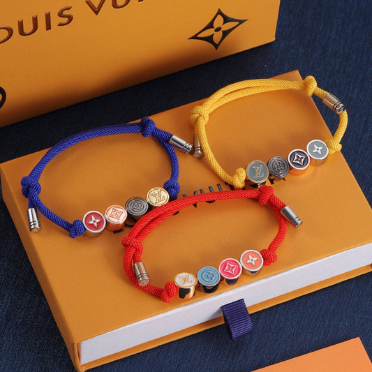 Bracelet de perles émaillées colorées