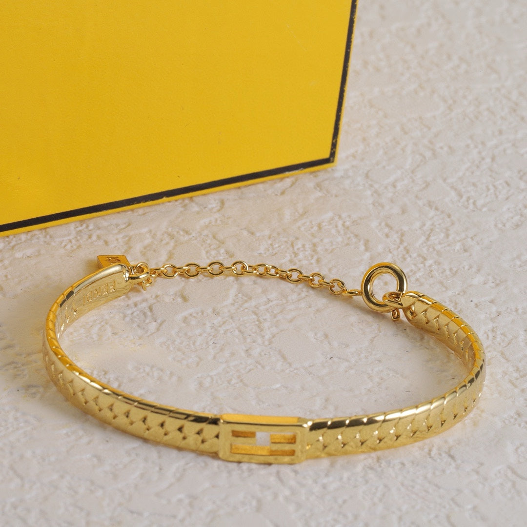 Pulsera Baguette de color dorado