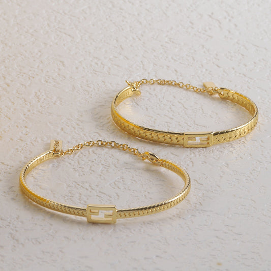 Gold-coloured Baguette Bracelet