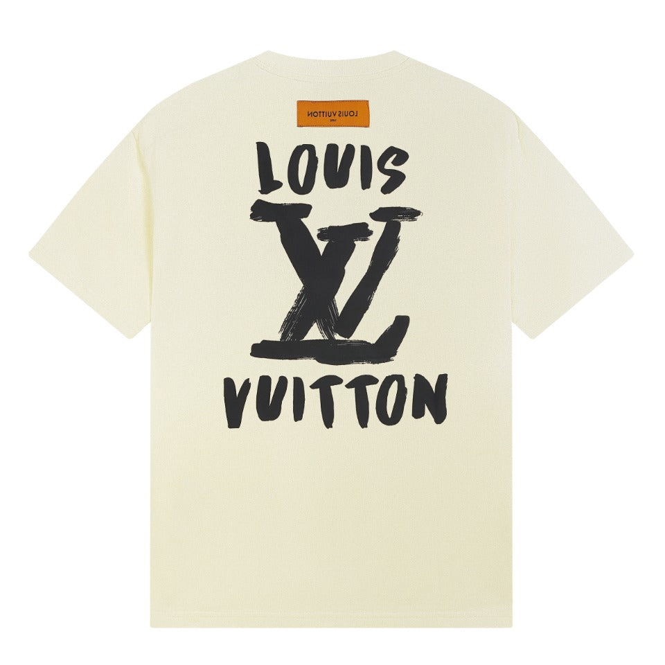Camiseta Clásica Estampada Delantera Y Trasera