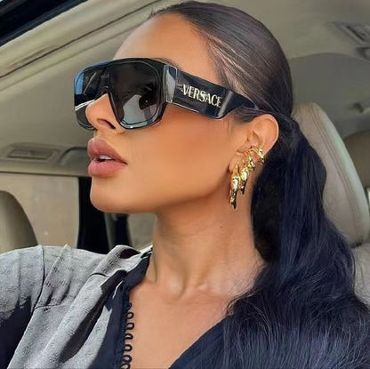 Gafas de sol unisex de una pieza con montura grande y a la moda