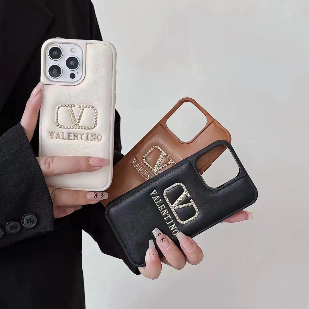 Estuche de lujo de cuero repujado