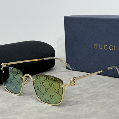 Gafas de sol retro a la moda con patillas de metal de primera calidad