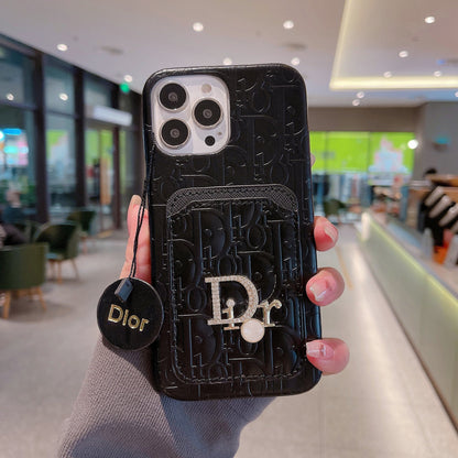 Estuche tarjetero de cuero