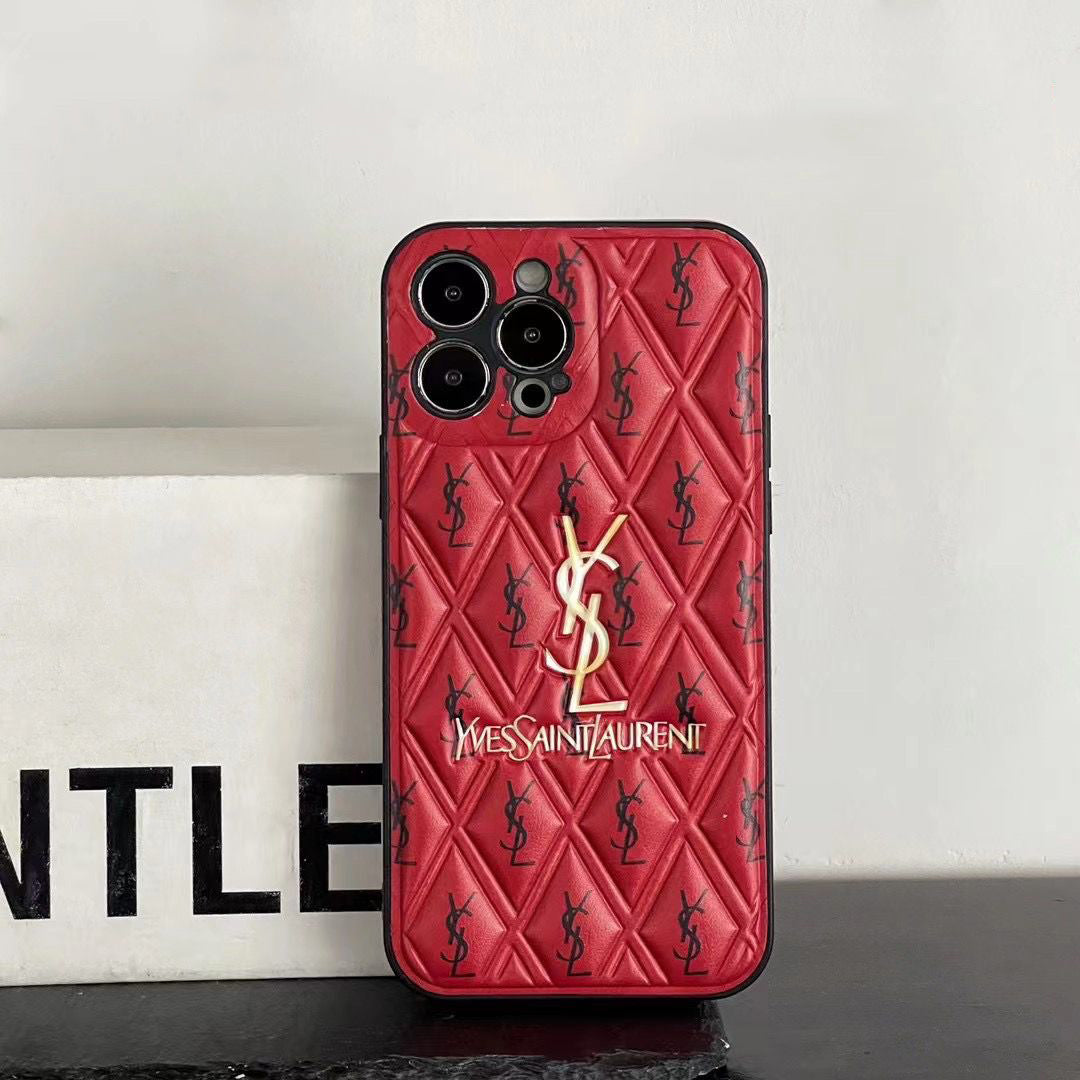 Estuche con letras retro de patrón completo