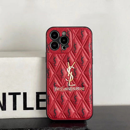 Estuche con letras retro de patrón completo