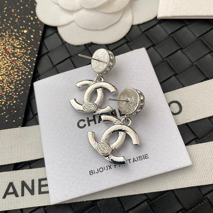 Boucles d'oreilles perles et diamants