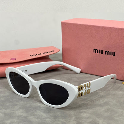 Lunettes de soleil ovales œil-de-chat rétro pour femme