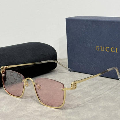 Gafas de sol retro a la moda con patillas de metal de primera calidad