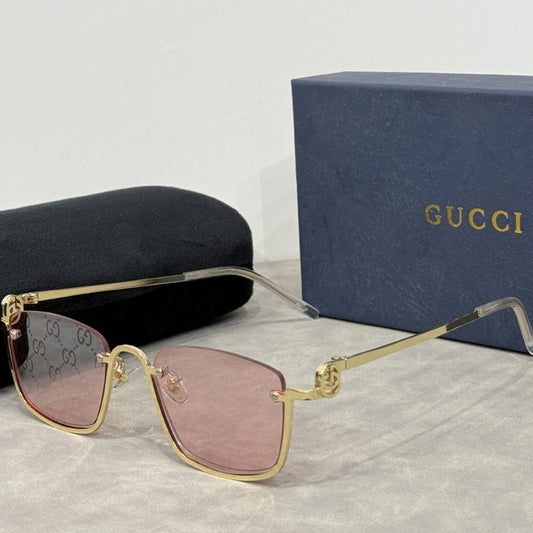 Lunettes de soleil rétro à la mode avec branches en métal de qualité supérieure