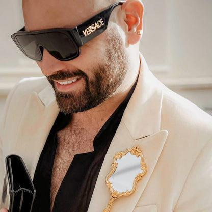 Gafas de sol unisex de una pieza con montura grande y a la moda