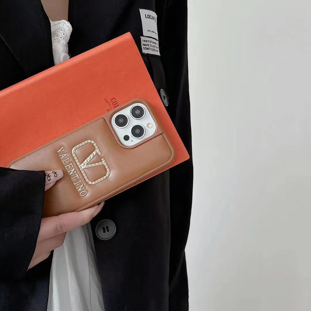 Estuche de lujo de cuero repujado