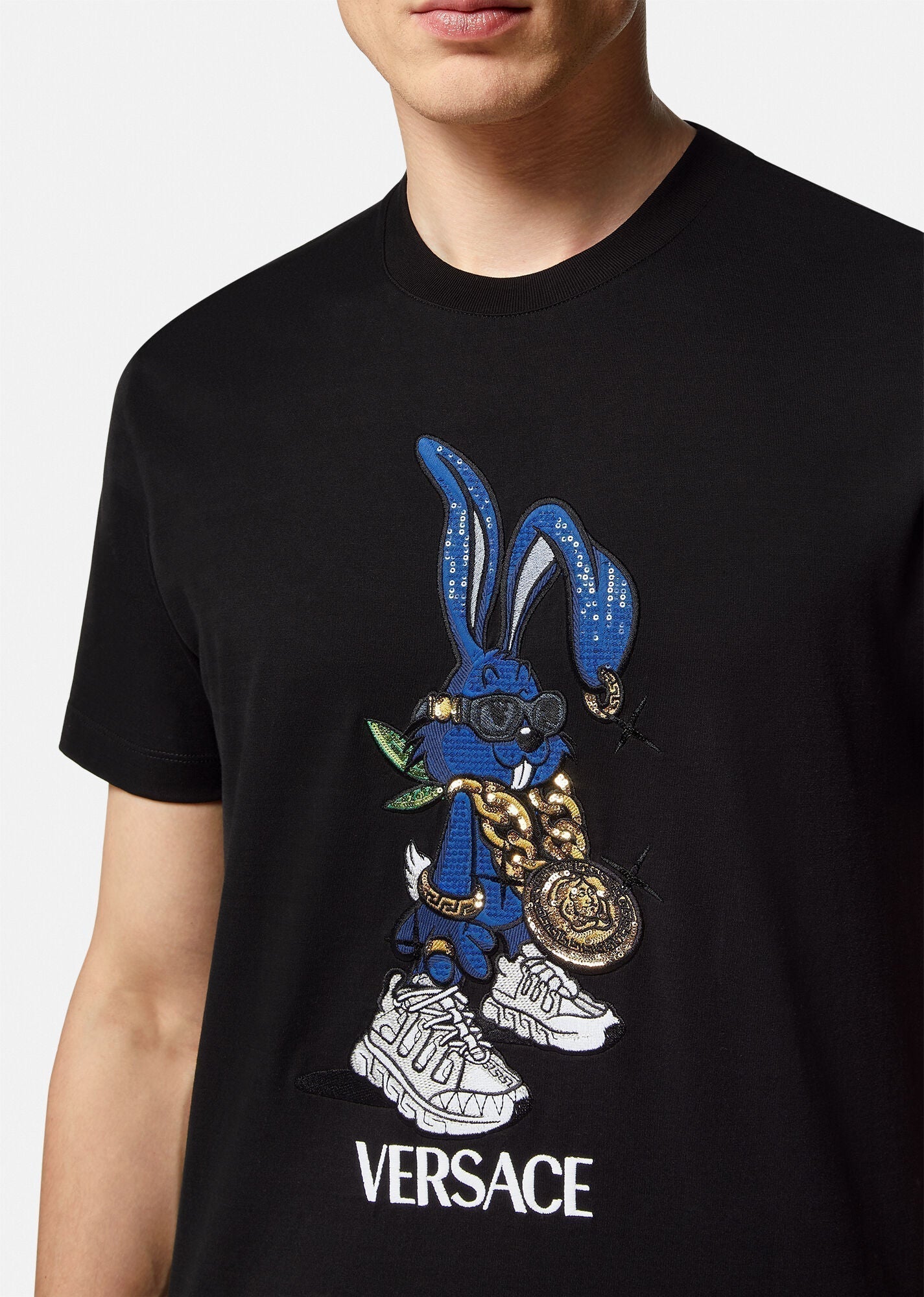 Camiseta de conejo azul