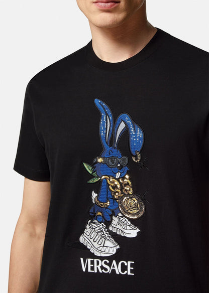 Camiseta de conejo azul