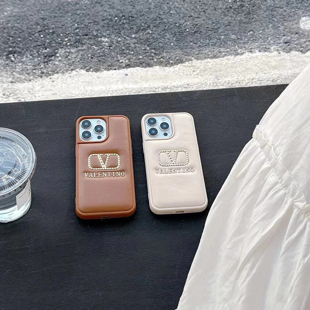 Estuche de lujo de cuero repujado