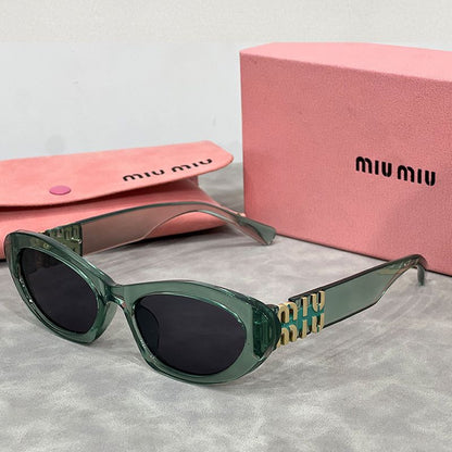 Lunettes de soleil ovales œil-de-chat rétro pour femme