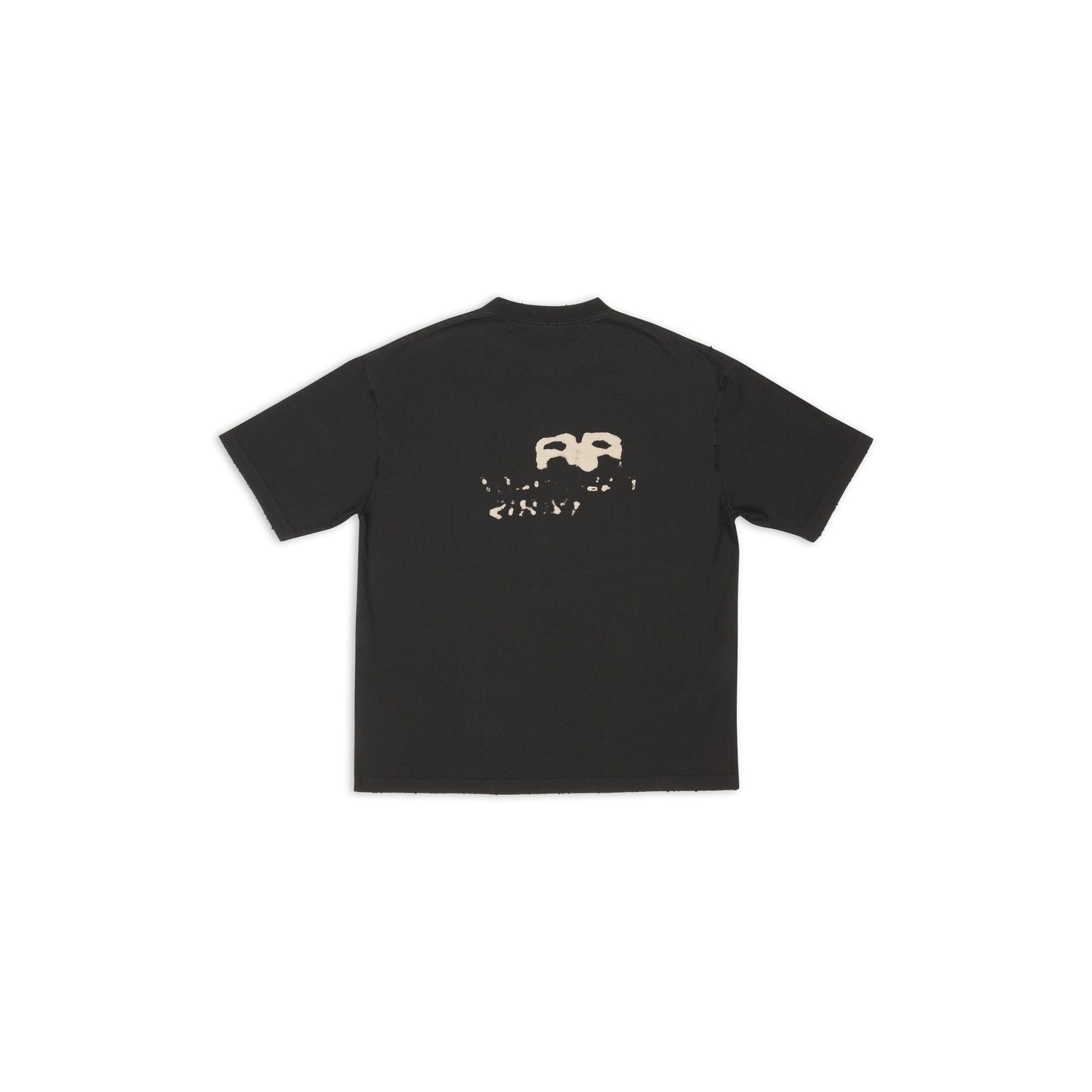 CAMISETA DIBUJADA A MANO CORTE MEDIANO EN NEGRO (preferiblemente para verano)