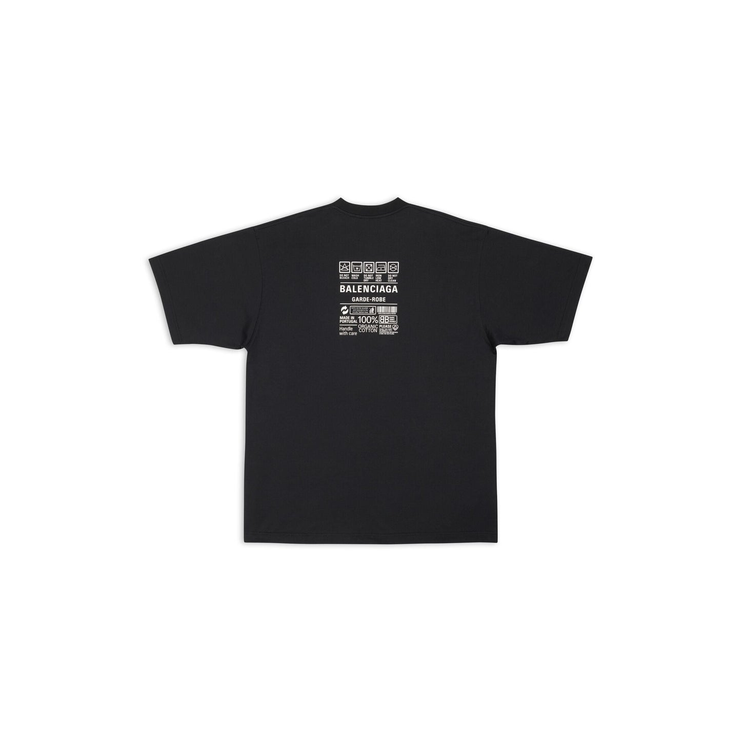 ETIQUETA DE CUIDADO DE CAMISETA DE HOMBRE CORTE MEDIO