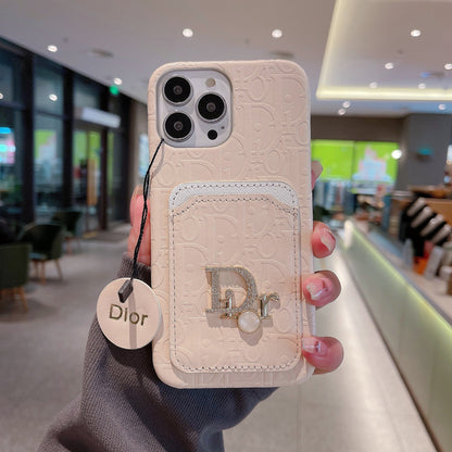 Estuche tarjetero de cuero