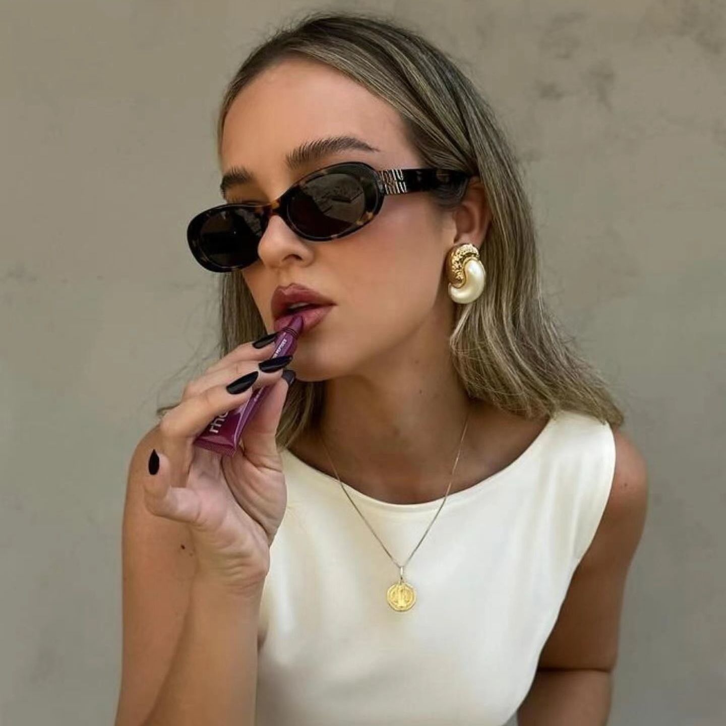 Gafas de Sol Ovaladas Retro Modernas para Mujer