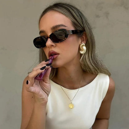 Lunettes de soleil ovales rétro tendance pour femmes