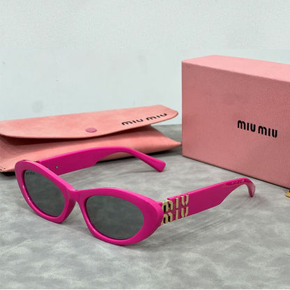 Lunettes de soleil ovales œil-de-chat rétro pour femme
