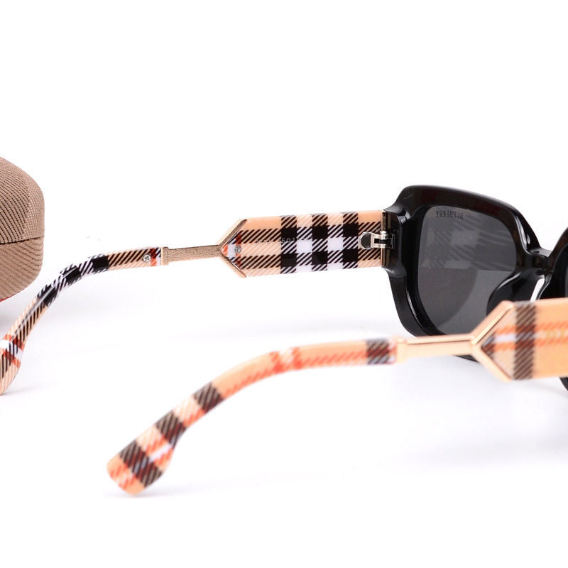 Gafas de sol polarizadas a cuadros retro