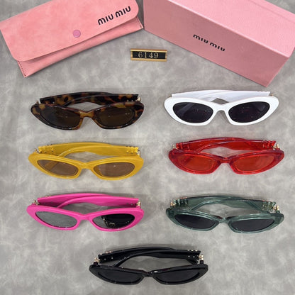 Lunettes de soleil ovales œil-de-chat rétro pour femme