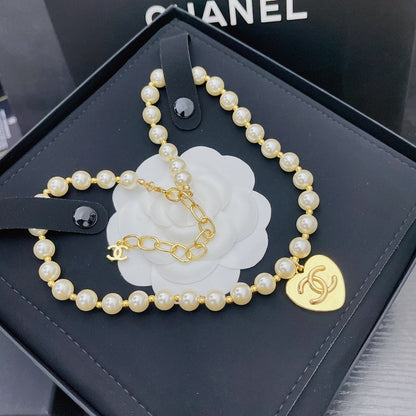 Collier Cœur et Perles