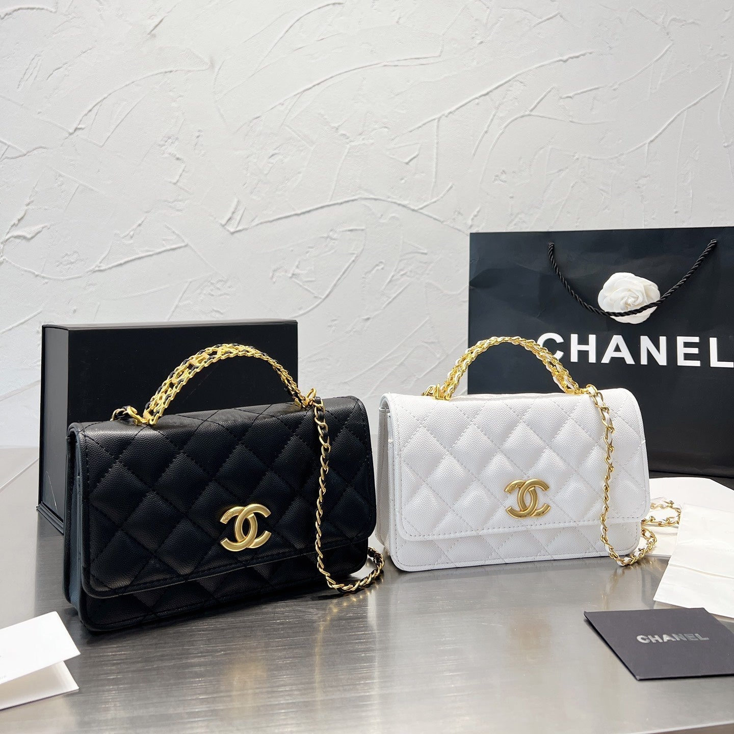Bolso de Cadena de Cuero Fashion Square