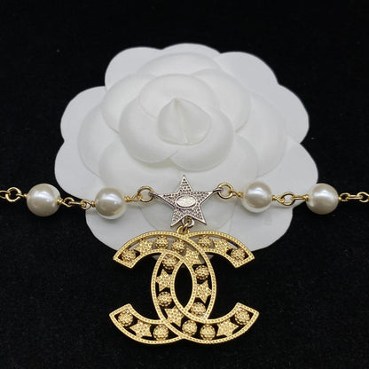 Collar ajustable de perlas Temperament Star